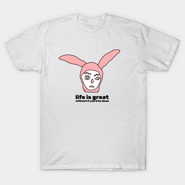 Gummo Pink Buuny Boy T-Shirt T-Shirt by Strymon Art